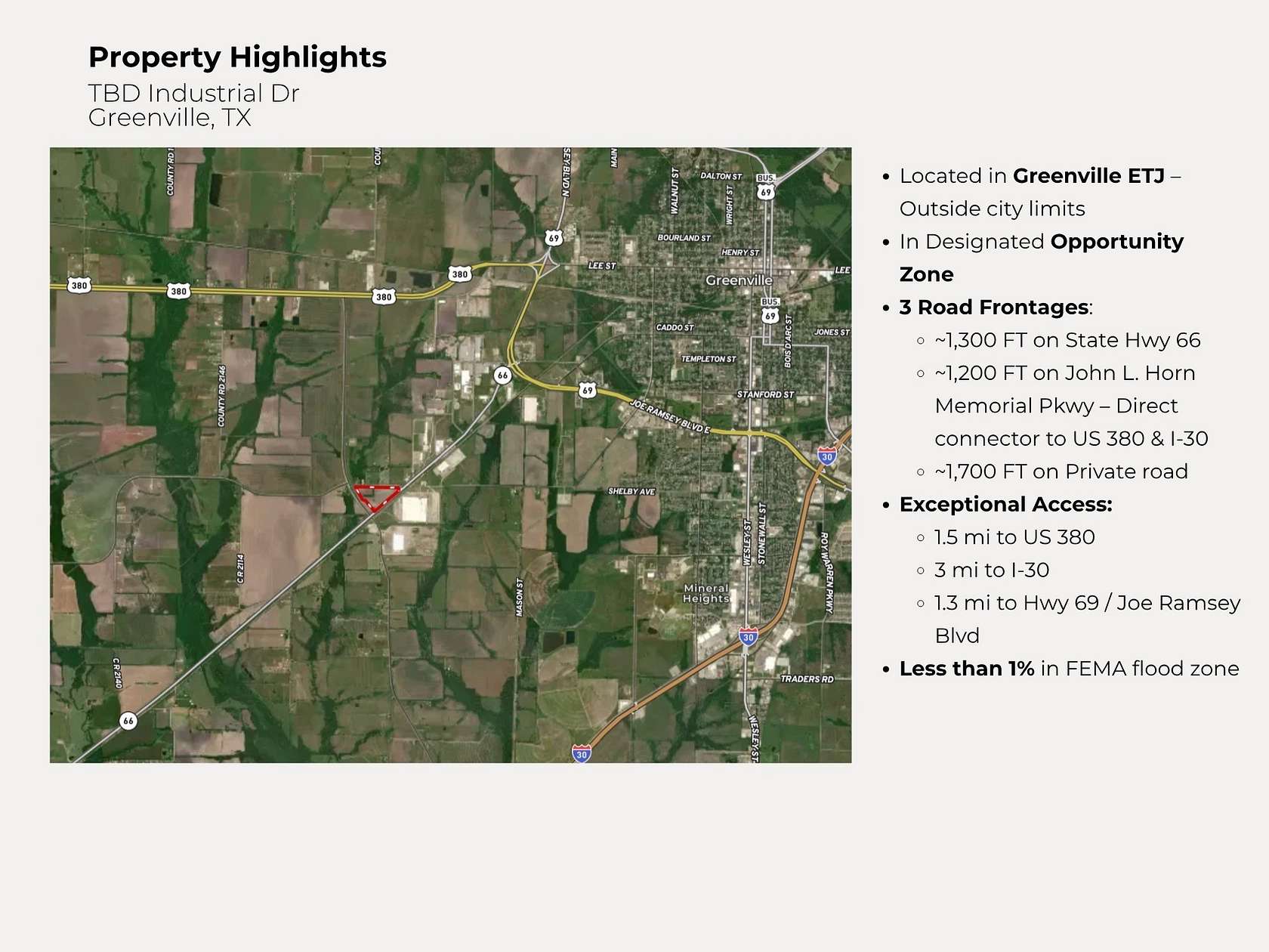 26.1 Acres of Commercial Land for Sale in Greenville, Texas