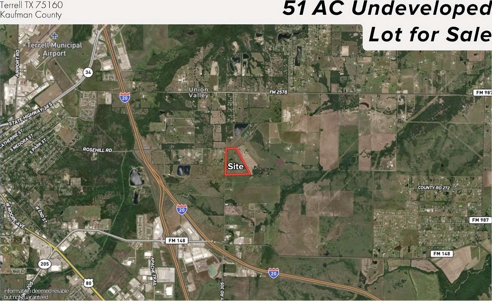51.7 Acres of Mixed-Use Land for Sale in Terrell, Texas