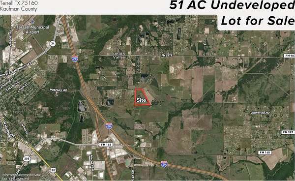 51.7 Acres of Mixed-Use Land for Sale in Terrell, Texas