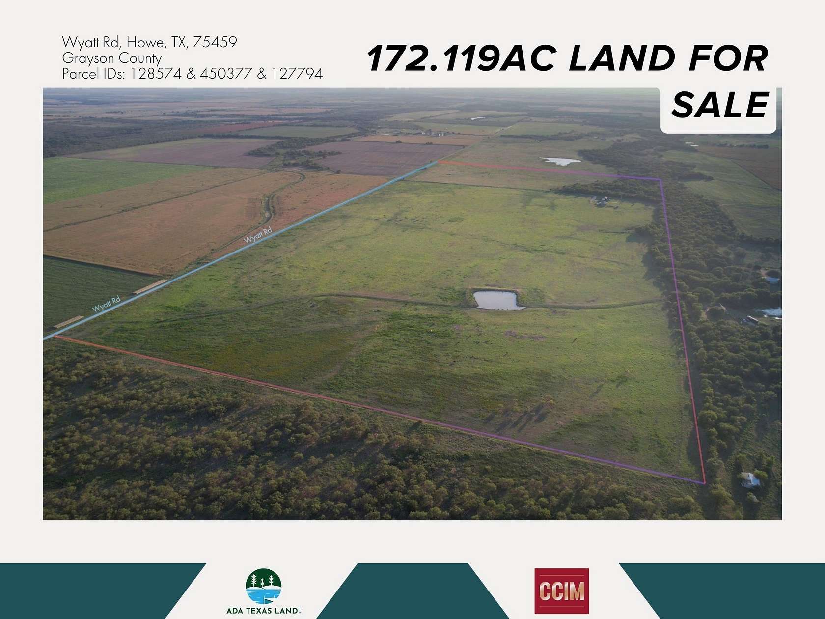 172 Acres of Mixed-Use Land for Sale in Howe, Texas