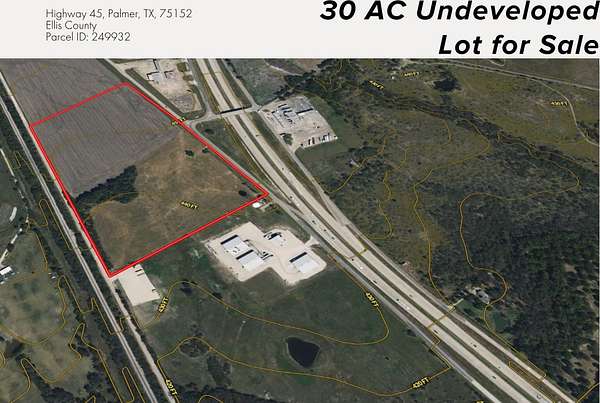 30 Acres of Commercial Land for Sale in Palmer, Texas