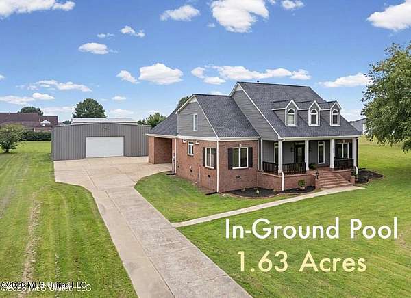 1.63 Acres of Land with Home for Sale in Hernando, Mississippi