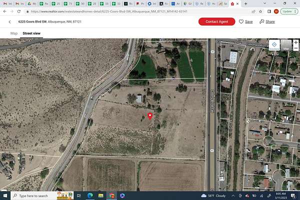 10.2 Acres of Land with Home for Sale in Albuquerque, New Mexico