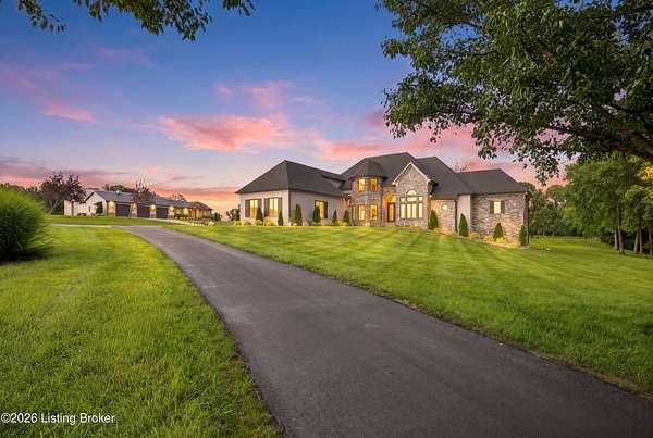 43.5 Acres of Recreational Land with Home for Sale in Simpsonville, Kentucky