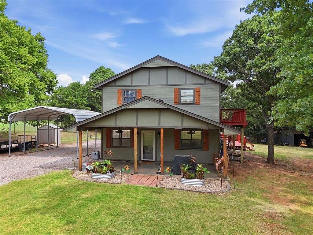 9.19 Acres of Land with Home for Sale in Meeker, Oklahoma