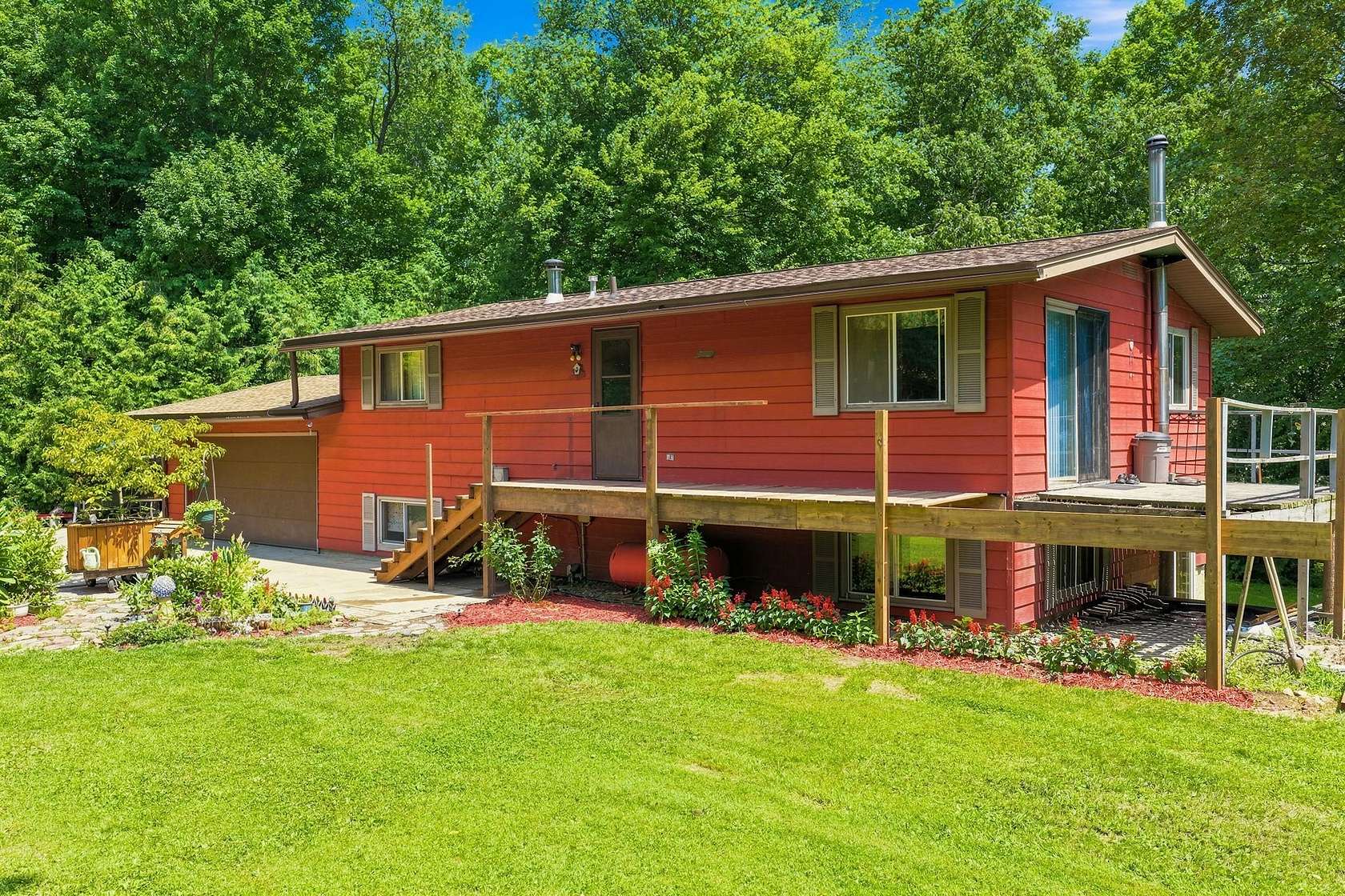 6.76 Acres of Land with Home for Sale in Knapp, Wisconsin