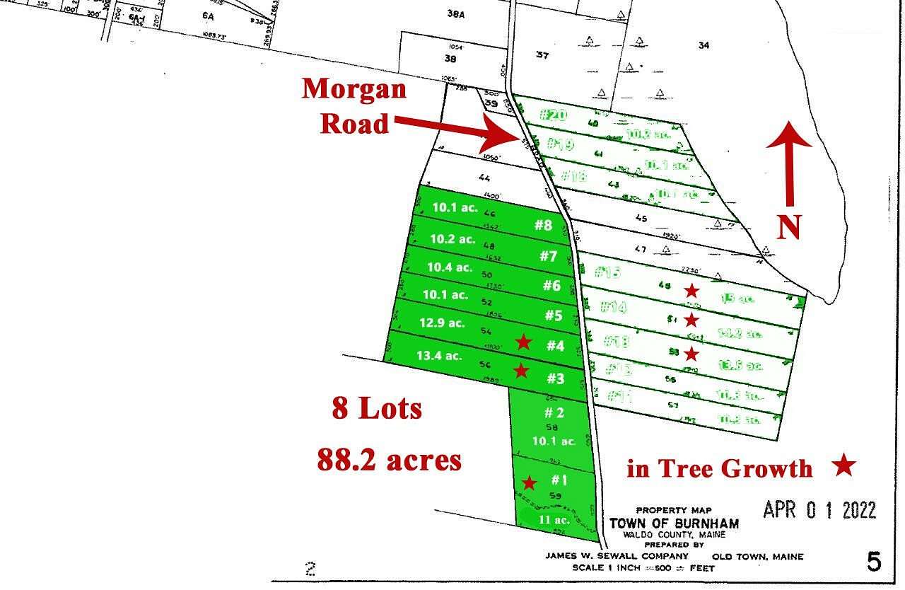 88.2 Acres of Recreational Land for Sale in Burnham, Maine
