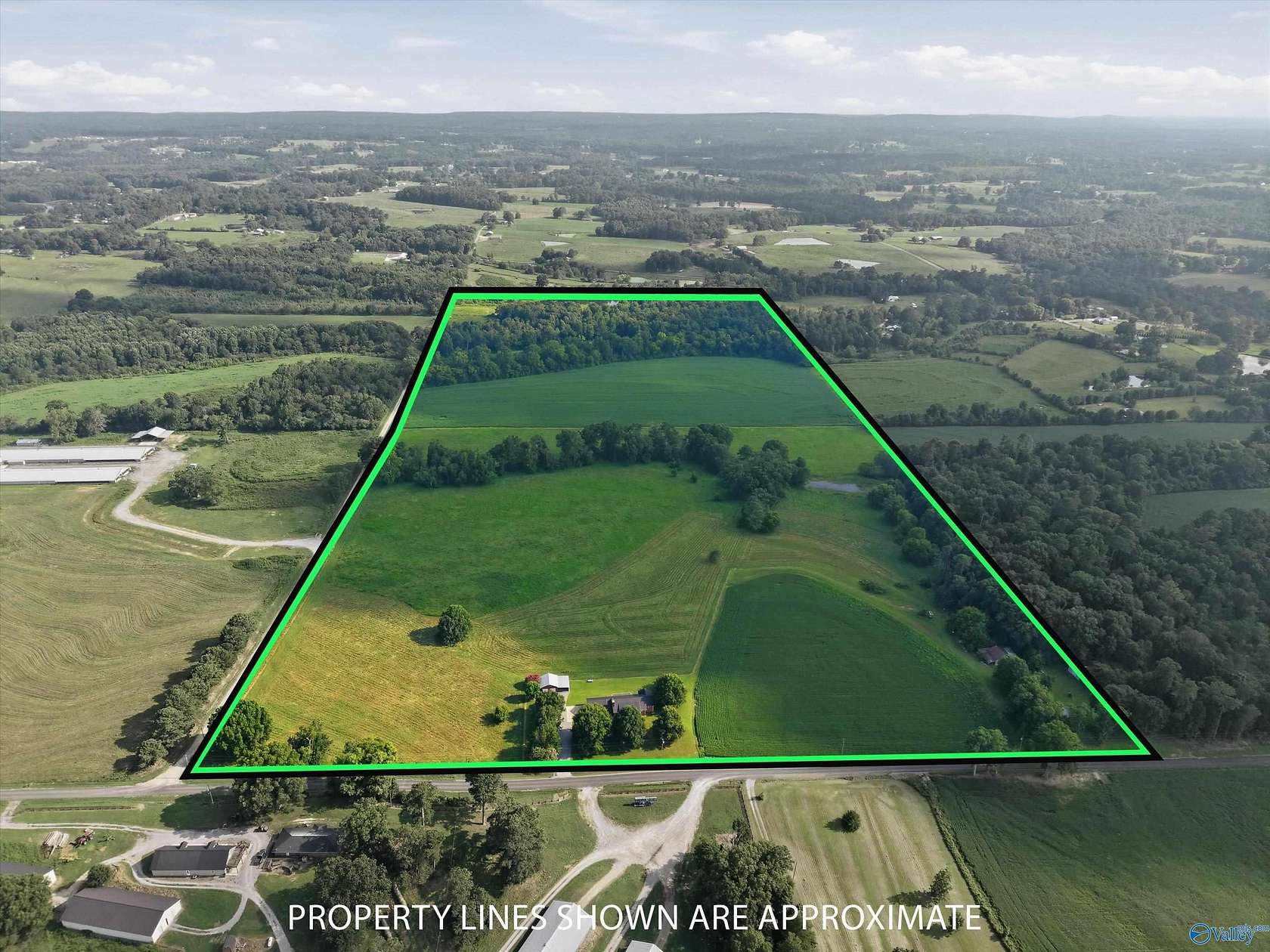79.5 Acres of Land with Home for Sale in Boaz, Alabama