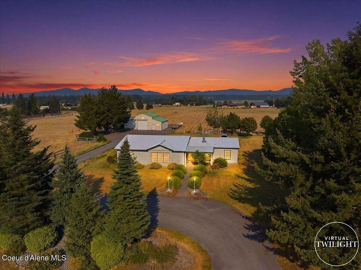 9.16 Acres of Land with Home for Sale in Rathdrum, Idaho