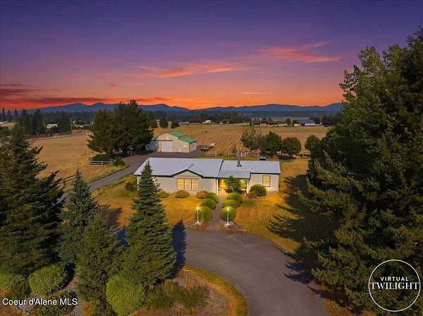 9.16 Acres of Land with Home for Sale in Rathdrum, Idaho