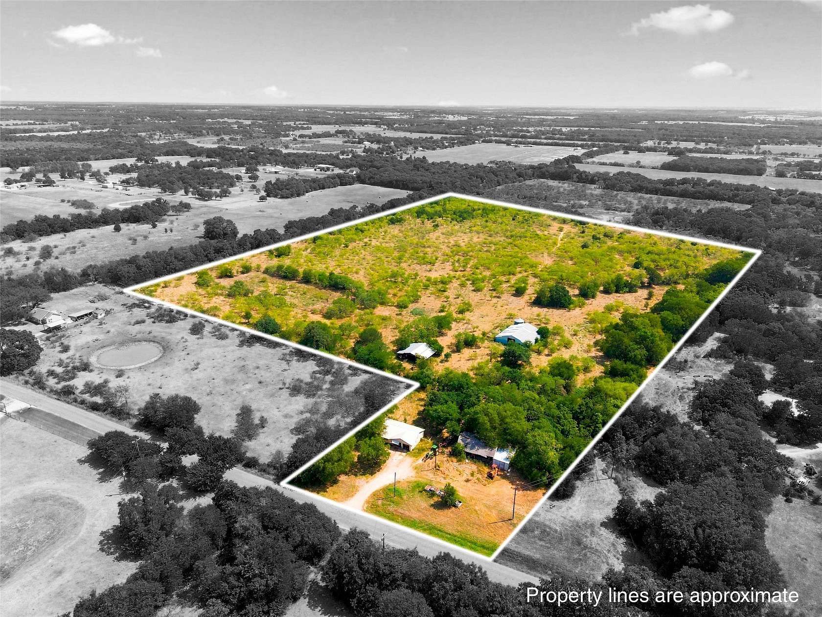 10 Acres of Land with Home for Sale in Gholson, Texas