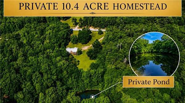10.4 Acres of Recreational Land with Home for Sale in Griffin, Georgia