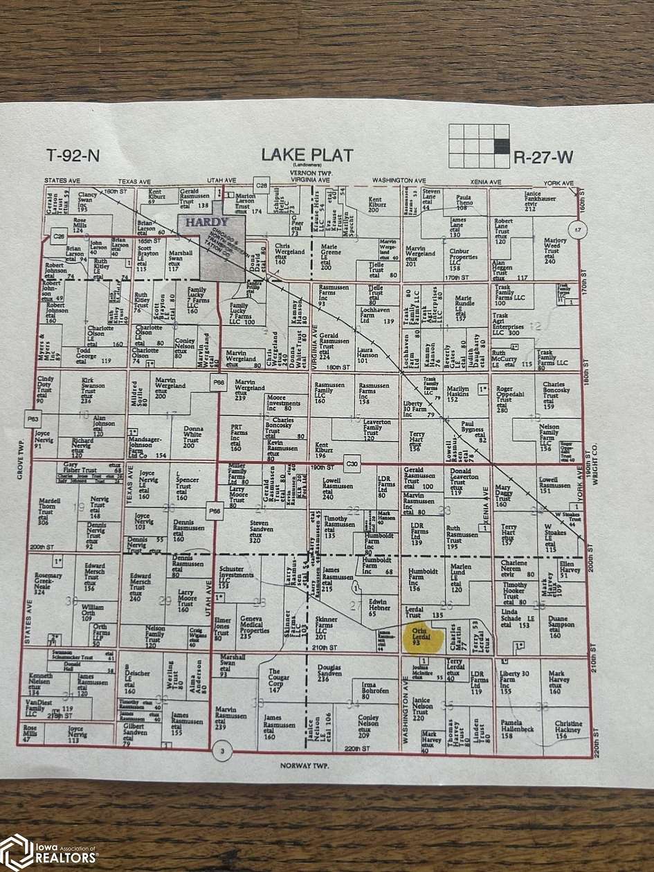 93 Acres of Land for Sale in Goldfield, Iowa