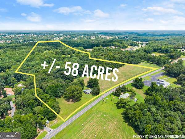58.2 Acres of Recreational & Residential Land for Sale in Hoschton, Georgia