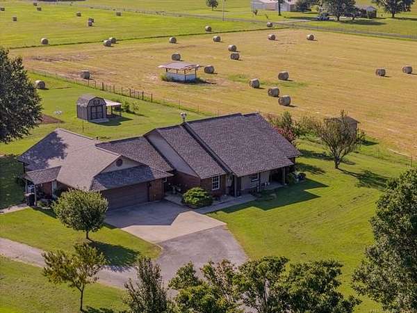 60 Acres of Agricultural Land with Home for Sale in Pryor, Oklahoma