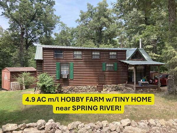 4.9 Acres of Land with Home for Sale in Hardy, Arkansas