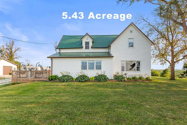 5.43 Acres of Land with Home for Sale in Avoca, Iowa