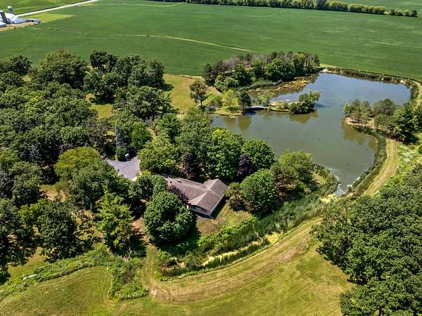 32 Acres of Recreational Land with Home for Sale in Harvard, Illinois