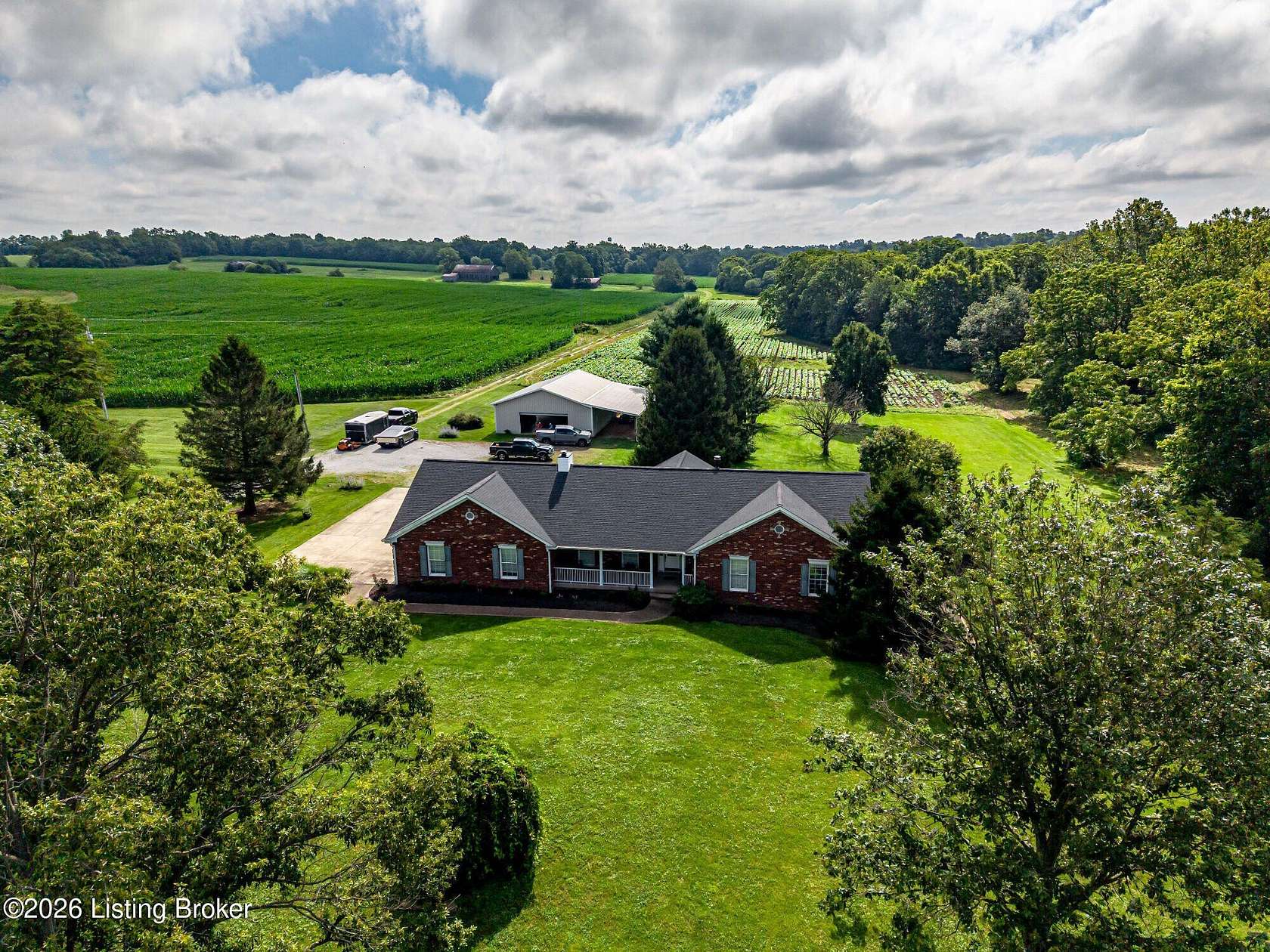 277 Acres of Agricultural Land with Home for Auction in Shelbyville, Kentucky