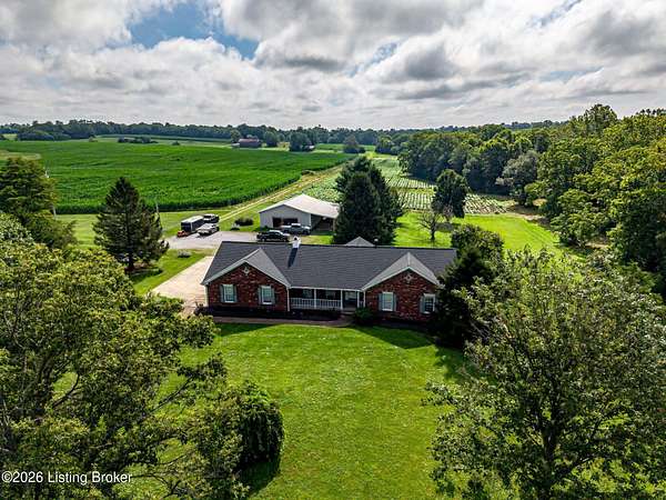 277 Acres of Agricultural Land with Home for Auction in Shelbyville, Kentucky