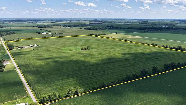 106 Acres of Agricultural Land with Home for Auction in Royal Center, Indiana
