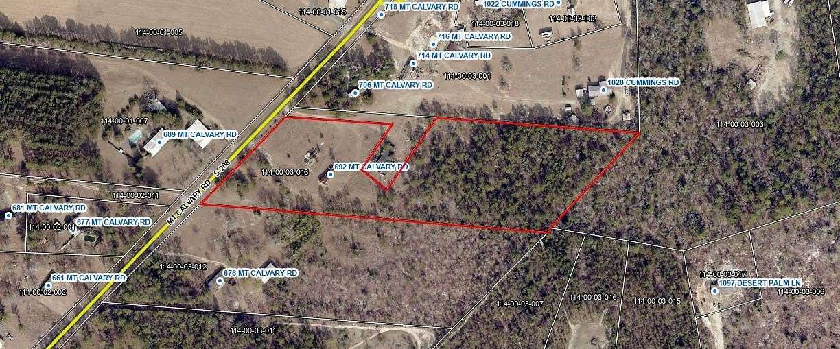7 Acres of Land with Home for Sale in Ridge Spring, South Carolina