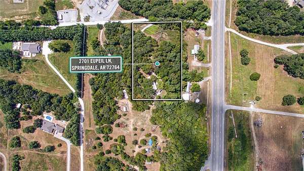 3 Acres of Land with Home for Auction in Springdale, Arkansas