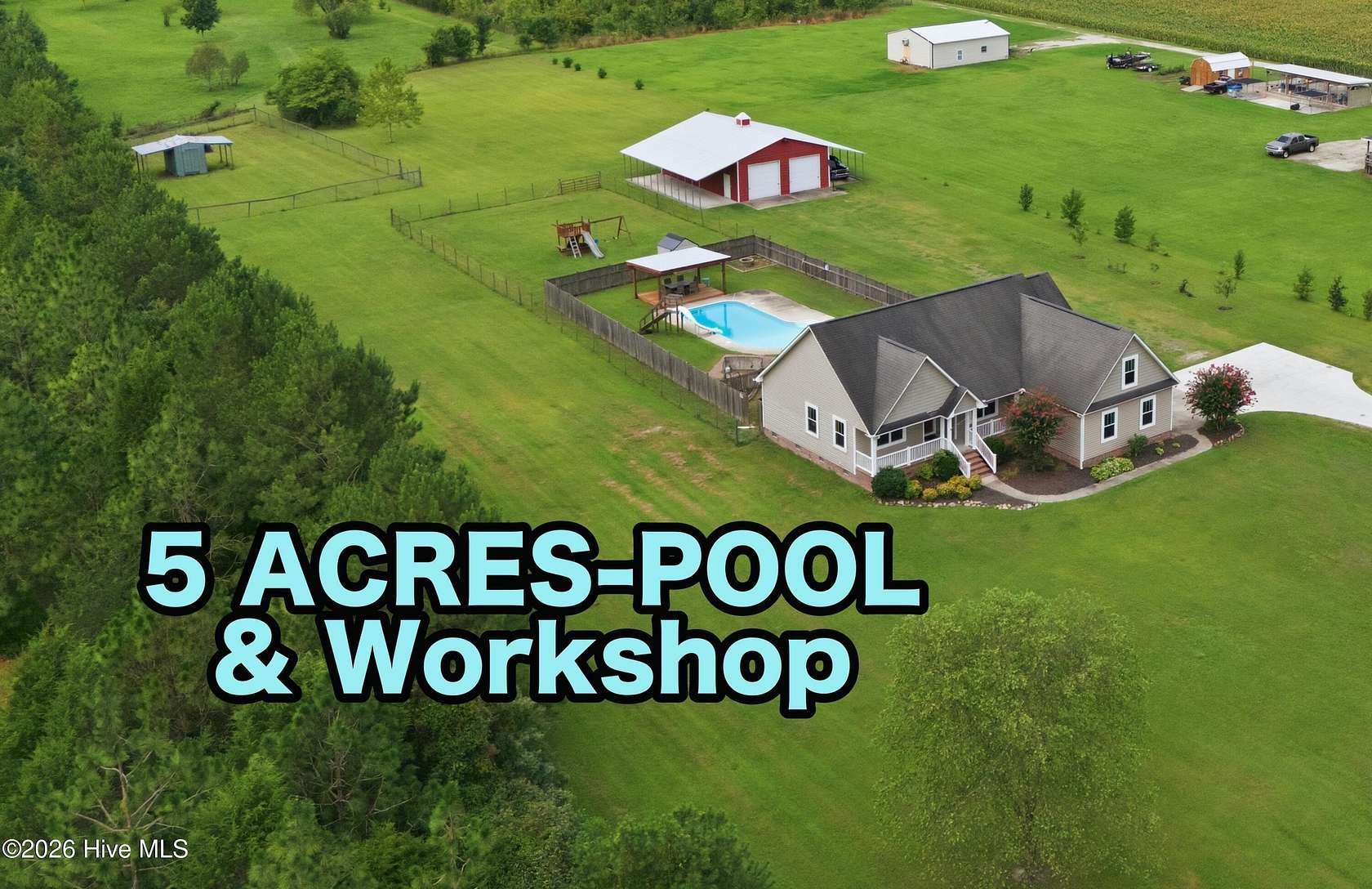 5.18 Acres of Land with Home for Sale in New Bern, North Carolina