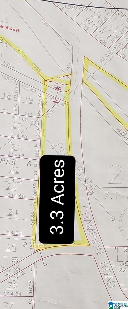 3.3 Acres of Residential Land for Sale in Oneonta, Alabama
