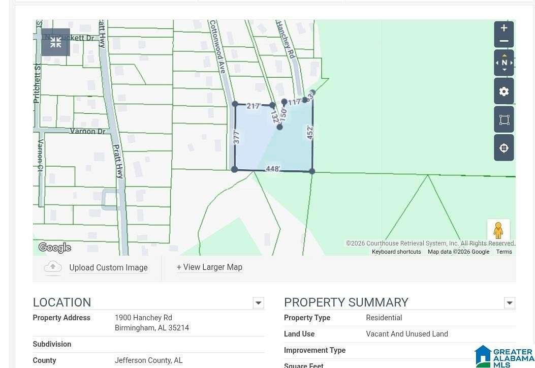 4 Acres of Residential Land for Sale in Birmingham, Alabama