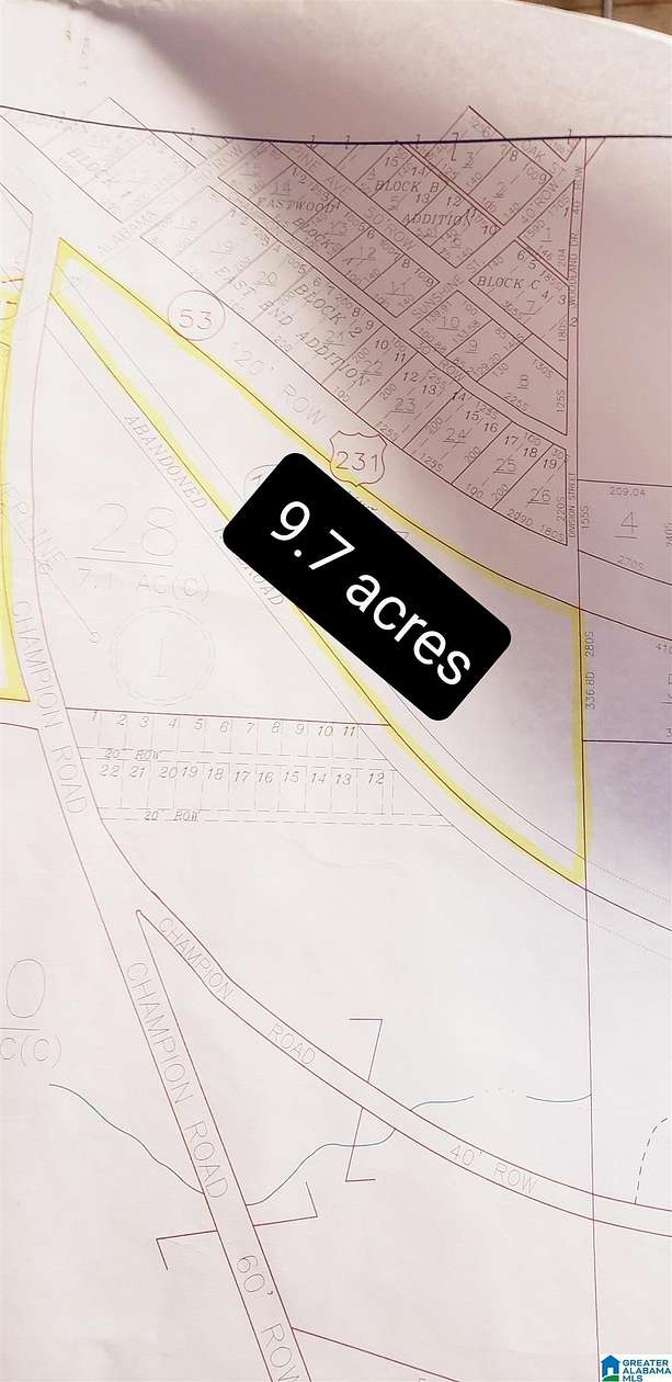 9.7 Acres of Land for Sale in Oneonta, Alabama