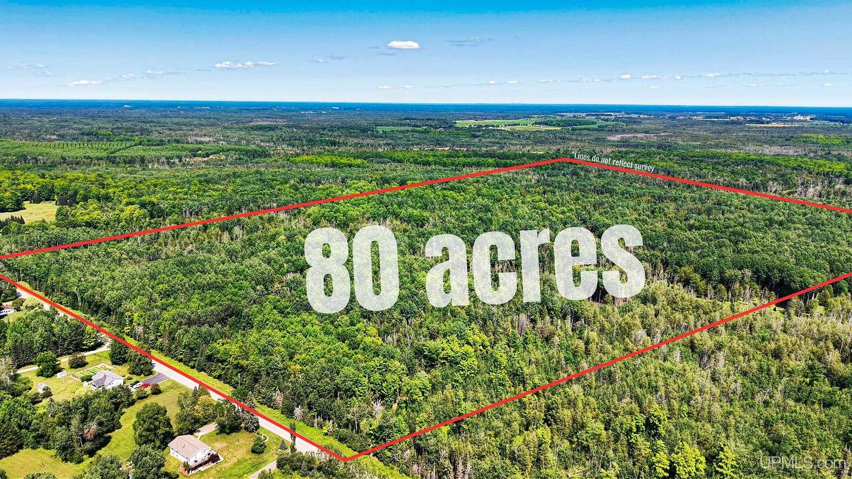 80 Acres of Recreational & Residential Land for Sale in Escanaba, Michigan
