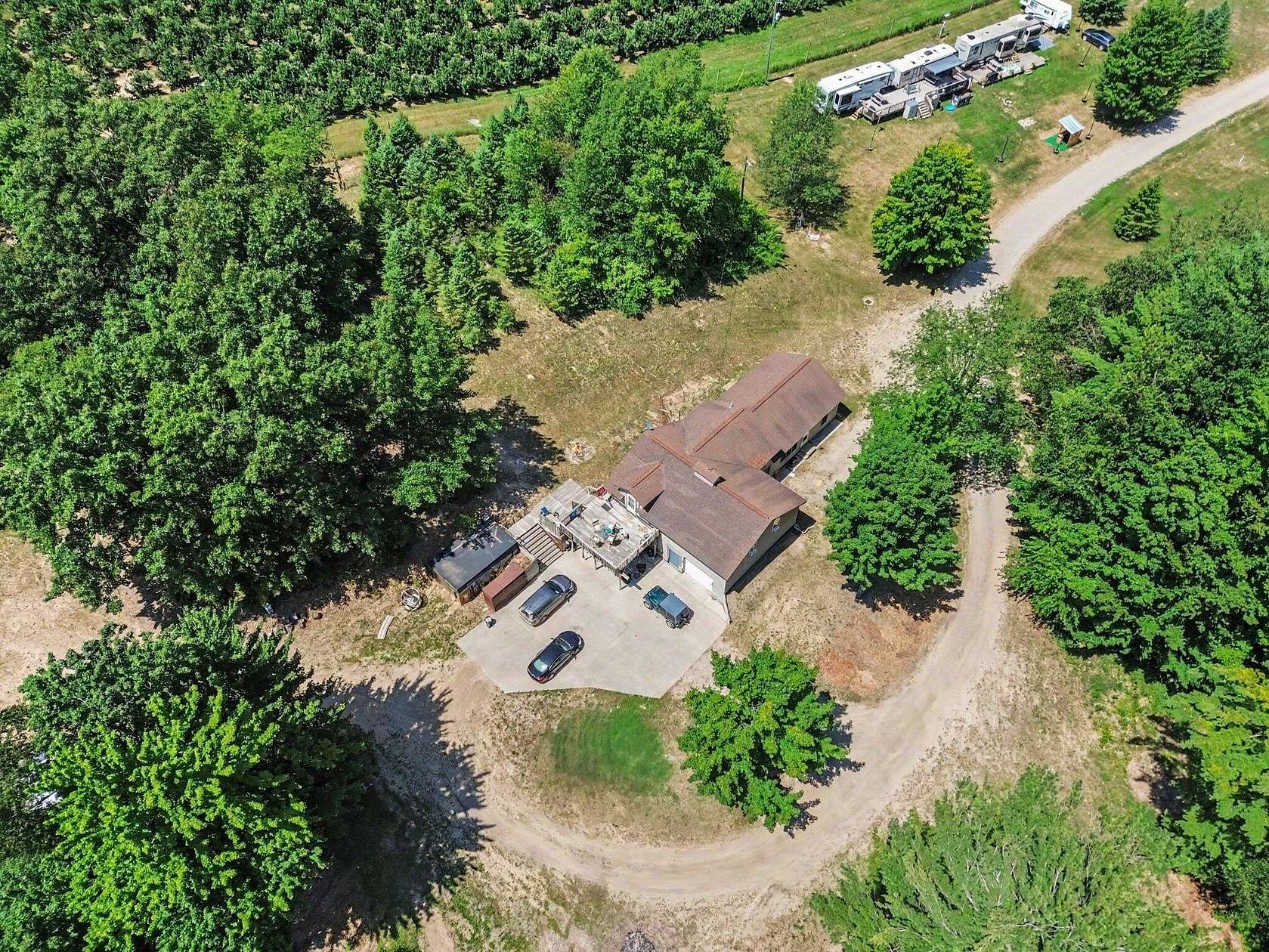 8.45 Acres of Land with Home for Sale in Mears, Michigan