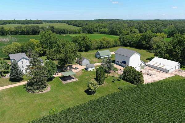8 Acres of Land with Home for Sale in Brooklyn, Wisconsin