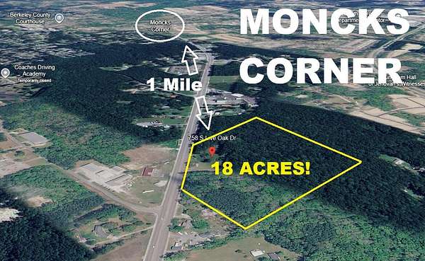 18 Acres of Land for Sale in Moncks Corner, South Carolina