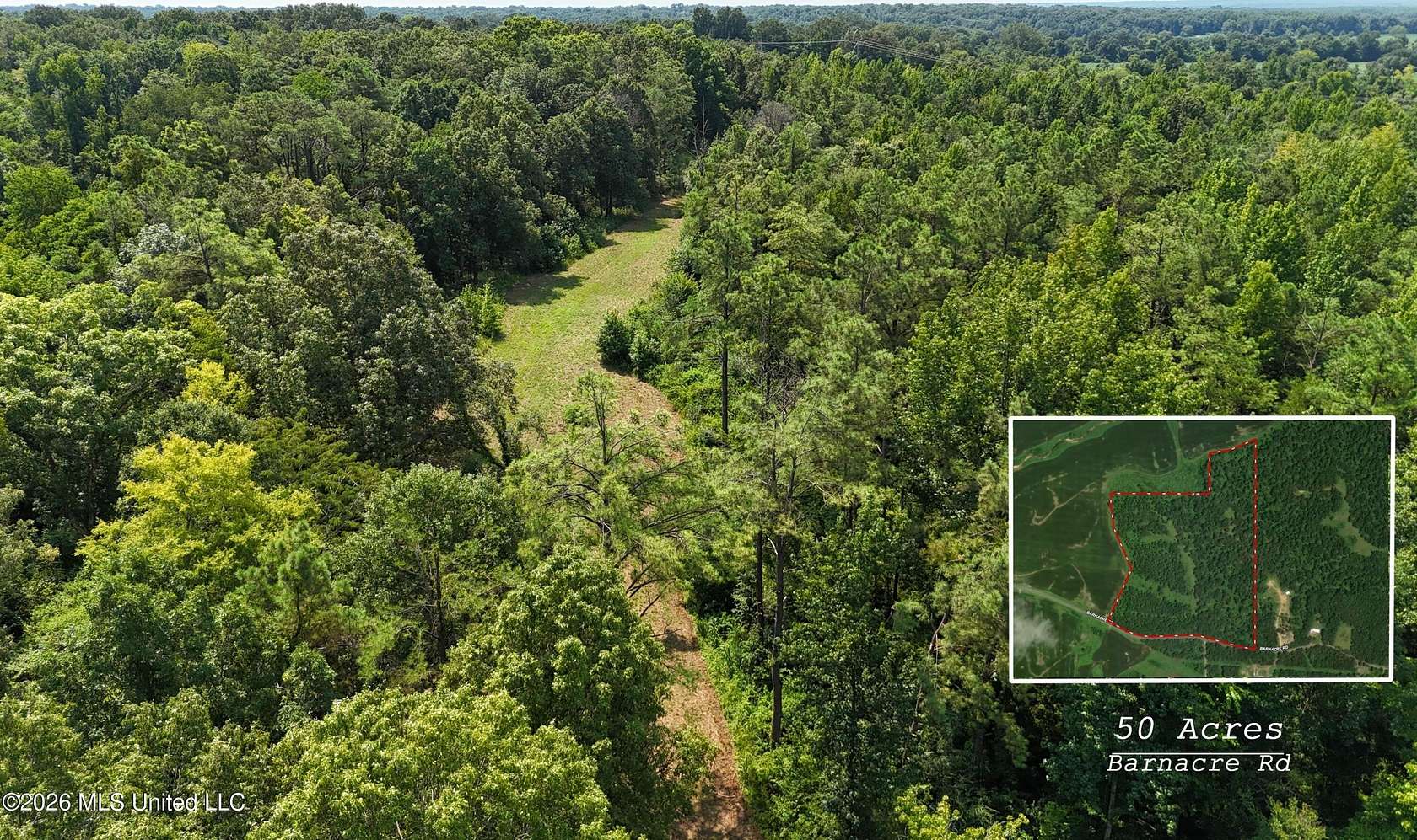 50 Acres of Recreational Land for Sale in Batesville, Mississippi