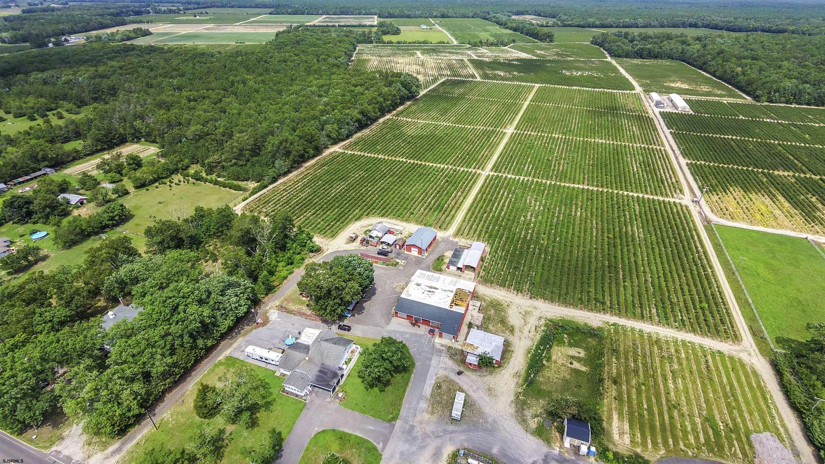 28.7 Acres of Agricultural Land with Home for Sale in Hammonton, New Jersey