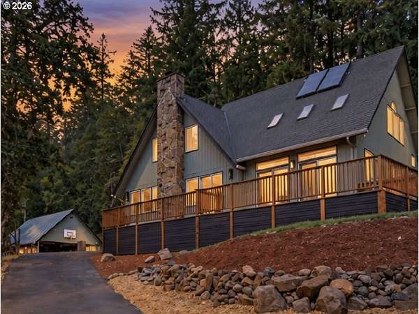 49.6 Acres of Land with Home for Sale in Lowell, Oregon