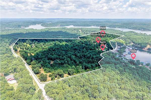 87.6 Acres of Recreational Land with Home for Sale in Climax Springs, Missouri