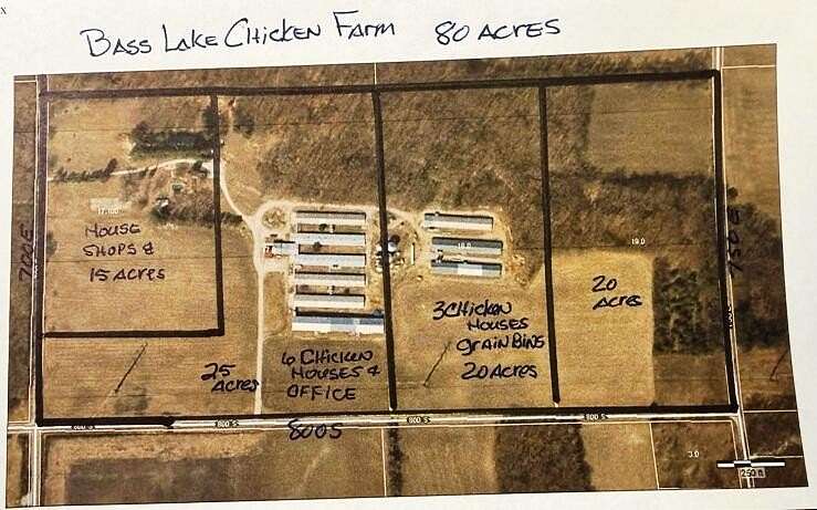 80 Acres of Improved Land for Sale in Monterey, Indiana