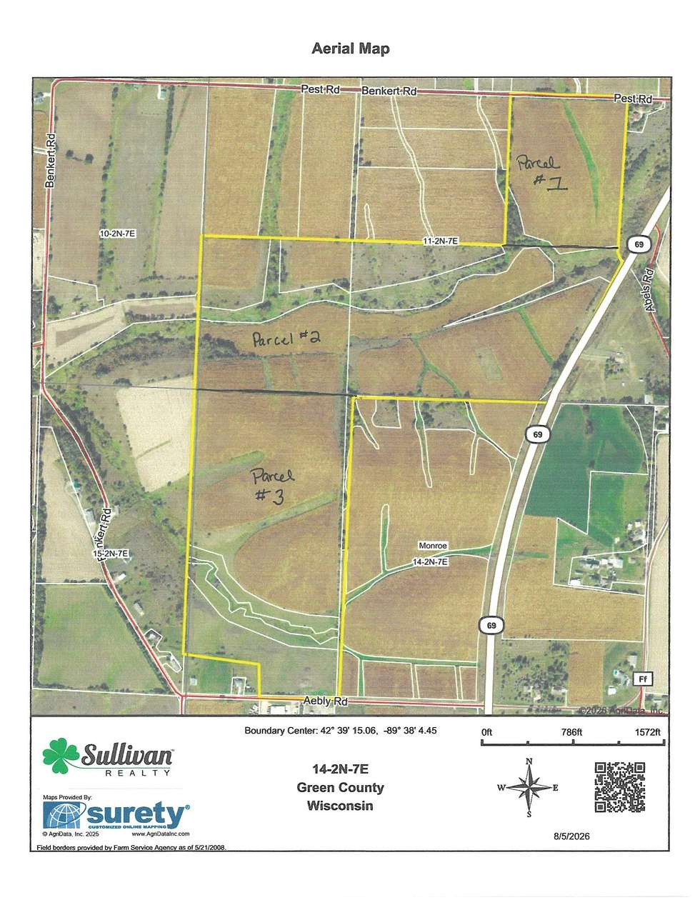 213 Acres of Recreational Land for Auction in Monroe, Wisconsin