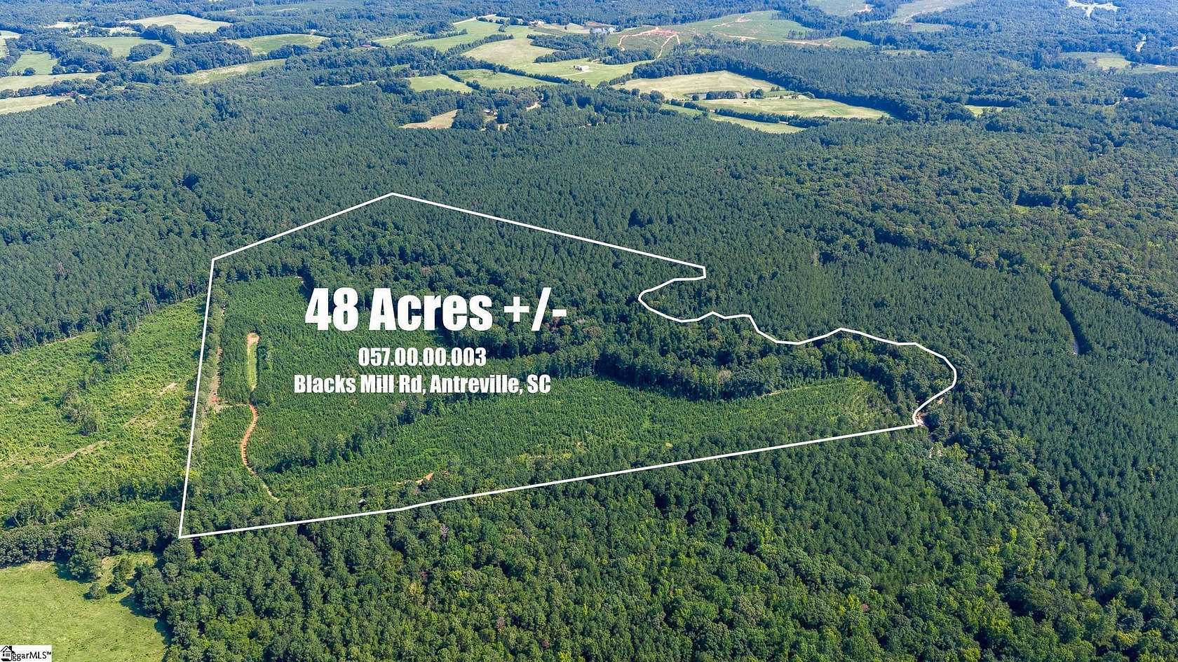 48 Acres of Recreational Land for Sale in Iva, South Carolina