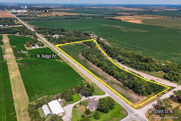 11.2 Acres of Land for Auction in Valley Center, Kansas
