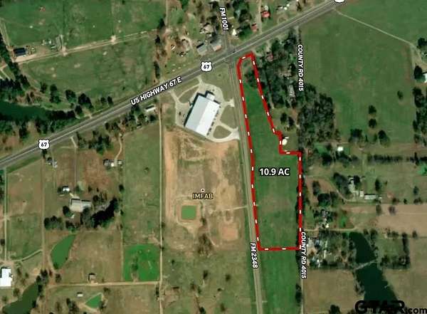10.9 Acres of Commercial Land for Sale in Mount Pleasant, Texas