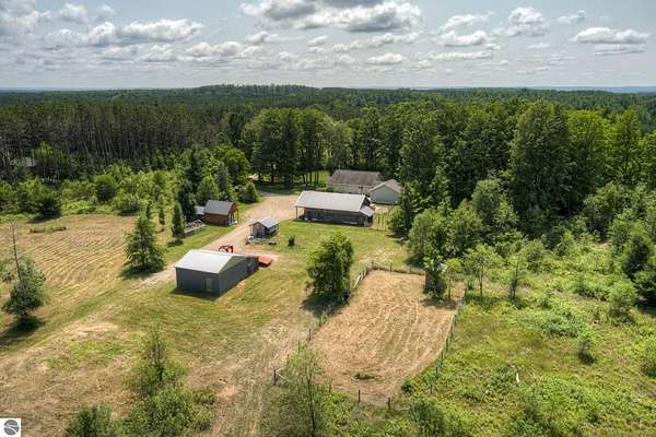 19.5 Acres of Land with Home for Sale in Kingsley, Michigan