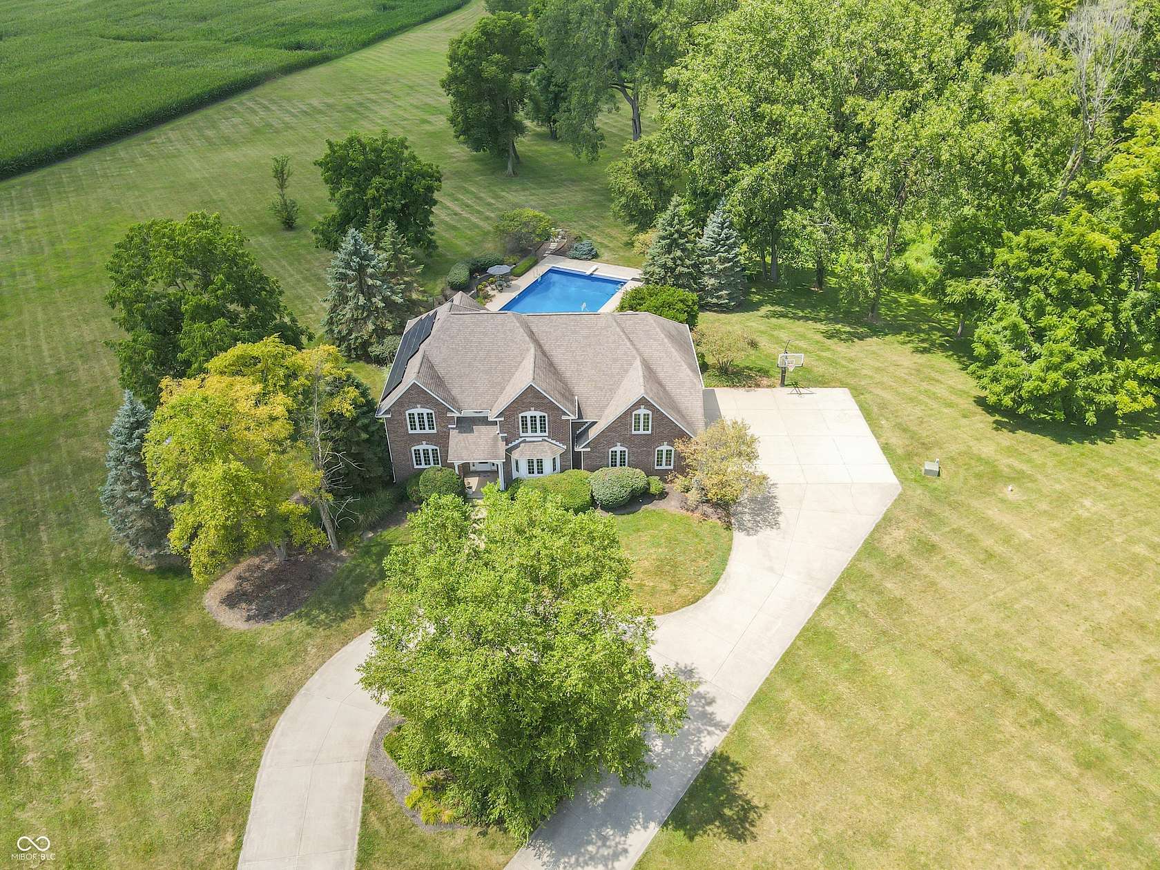 17 Acres of Land with Home for Sale in Greenfield, Indiana