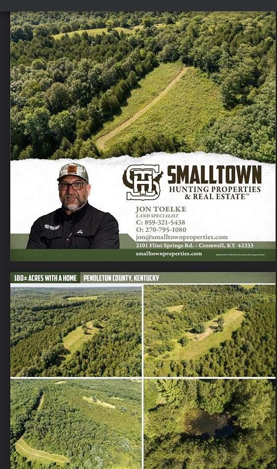 180 Acres of Recreational Land with Home for Sale in Falmouth, Kentucky