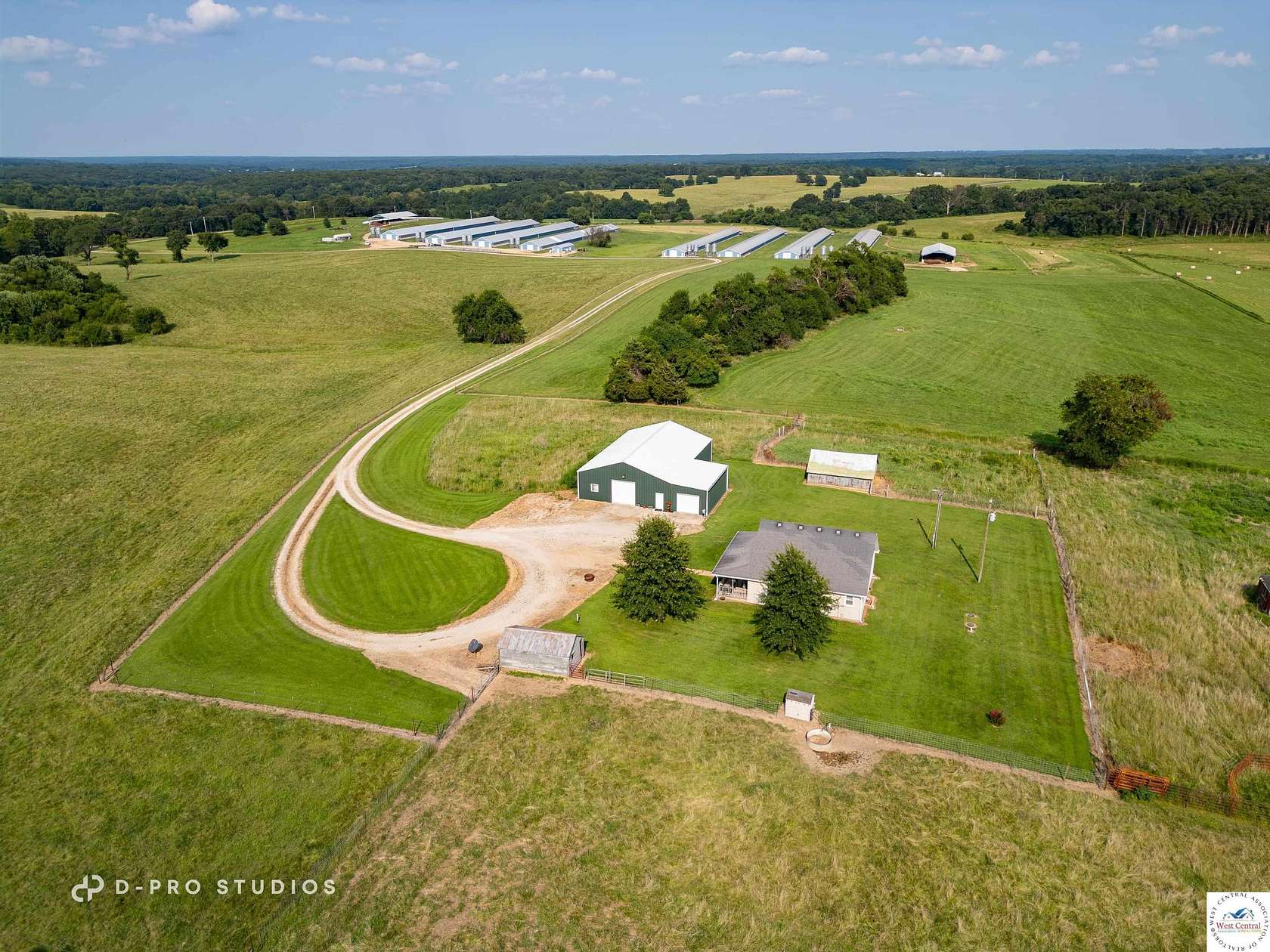 161 Acres of Agricultural Land with Home for Sale in Cole Camp, Missouri