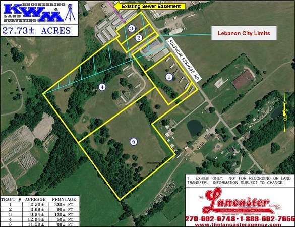 27.7 Acres of Land for Auction in Lebanon, Kentucky