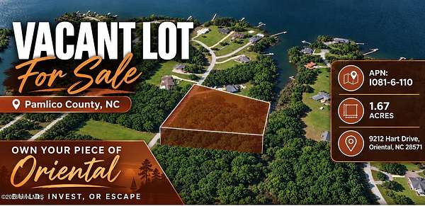 1.67 Acres of Residential Land for Sale in Oriental, North Carolina